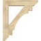 Ekena Millwork Merced Slat Rough Sawn Bracket w/ Offset Brace, Douglas Fir, 8"W x 38"D x 44"H BKT0806X38X44MRC06RDF - alternate 4